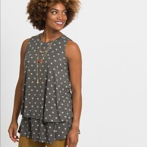 Tiered Tunic Textured Dot